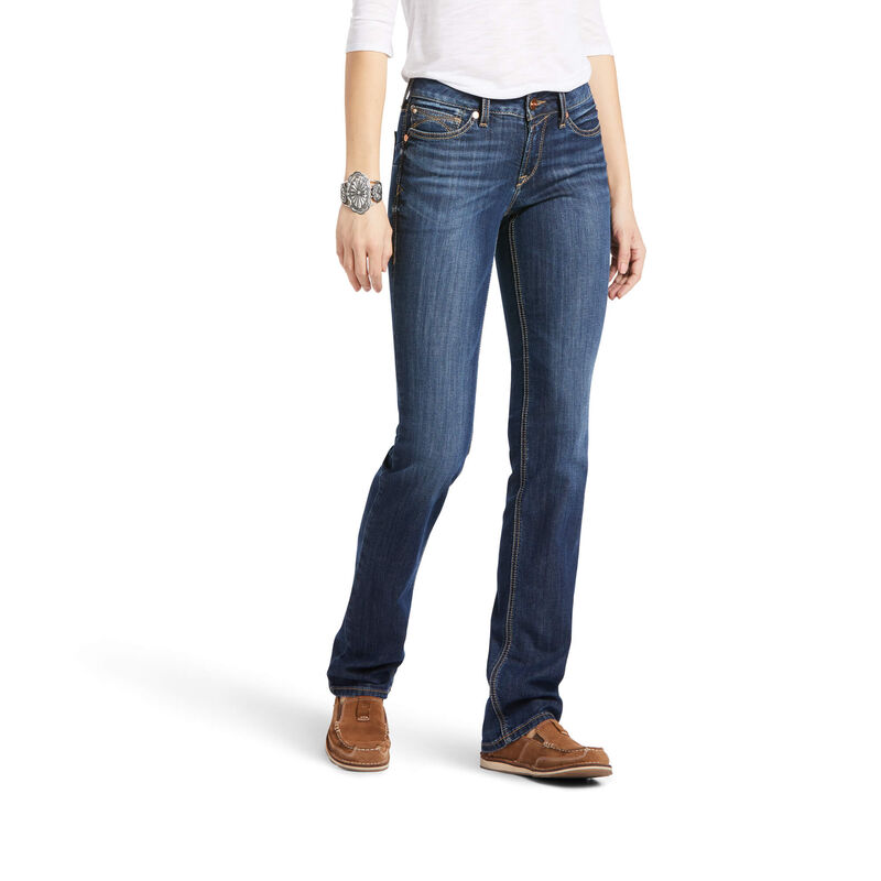 Ariat Jeans Damen - R.E.A.L. Perfect Rise Analise Stackable Straight Leg DunkelBlau ( NKAZO-0312 )